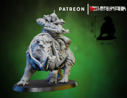 Hippo Rider E | Ogres | Fantasy Miniature | Ghamak TabletopXtra