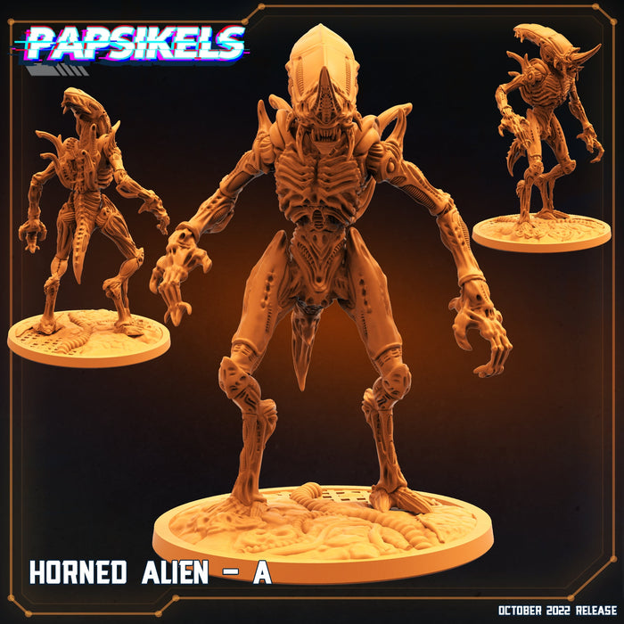 Horned Alien A | Rambutan Breakers | Sci-Fi Miniature | Papsikels TabletopXtra