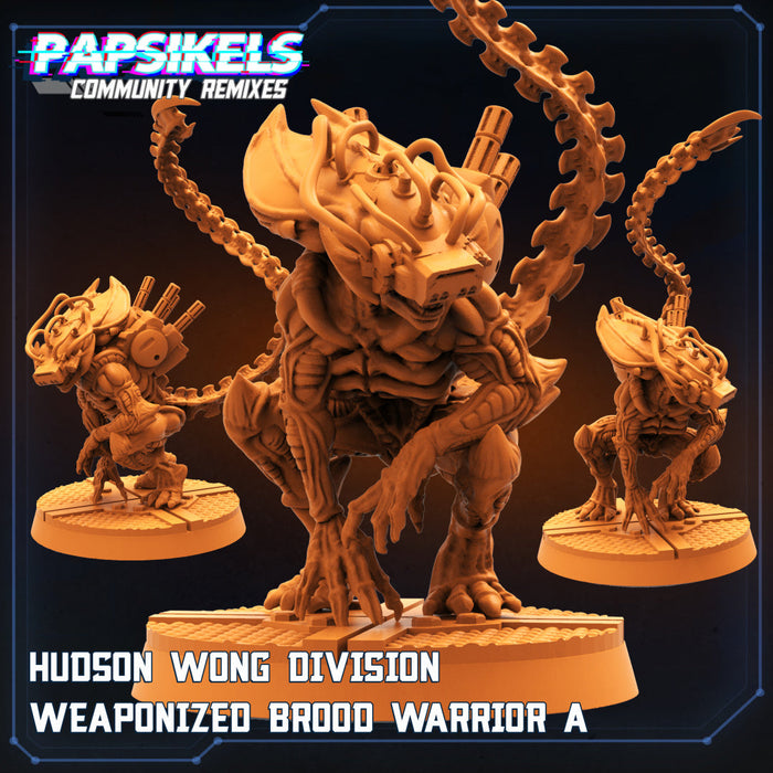 Hudson Wong Division Weaponized Brood Warrior A | Aliens Vs Humans III | Sci-Fi Miniature | Papsikels TabletopXtra