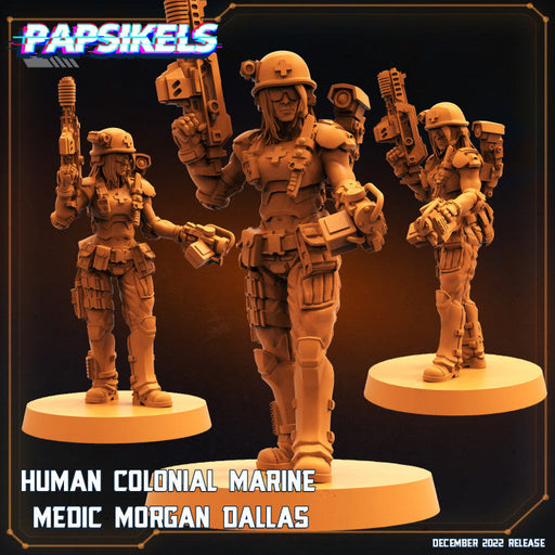 Human Collonial Medic Morgan Dallas | Sci-Fi Specials | Sci-Fi Miniature | Papsikels TabletopXtra