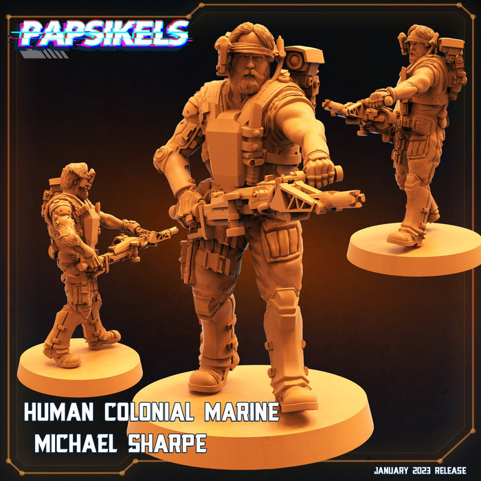 Human Colonial Marine Michael Sharpe | Sci-Fi Specials | Sci-Fi Miniature | Papsikels TabletopXtra