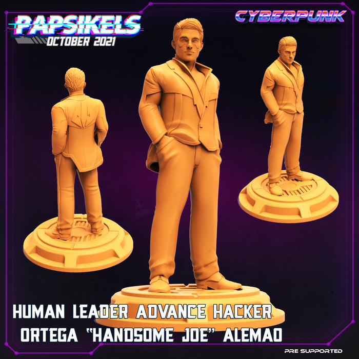 Human Leader Advance Hacker Ortega Handsome Joe Alemao | Bukunawa | Sci-Fi Miniature | Papsikels TabletopXtra