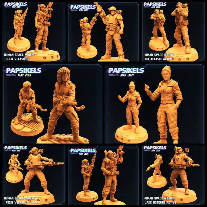 Human Miniatures | Aliens Vs Humans | Sci-Fi Miniature | Papsikels TabletopXtra