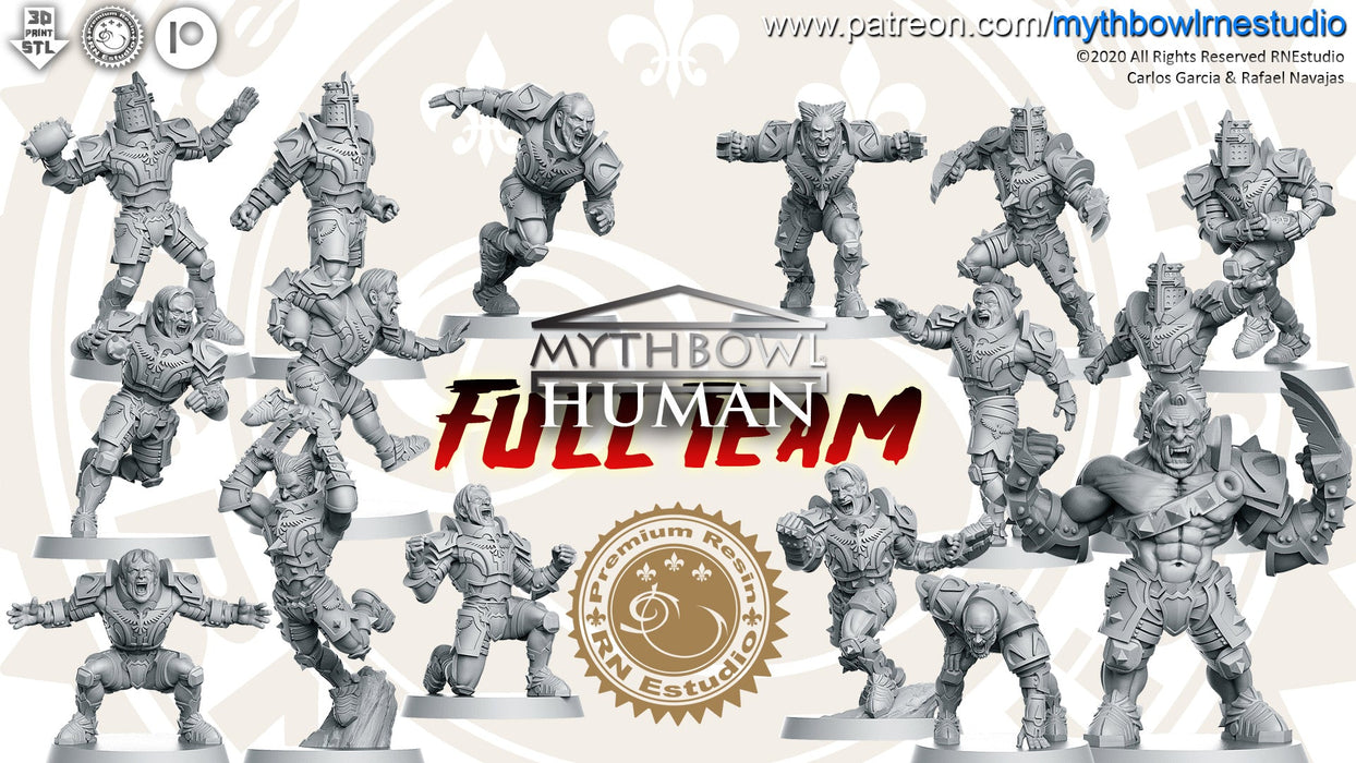 Human Miniatures (Full Team) | Mythbowl | Fantasy Miniature | RN Estudio TabletopXtra