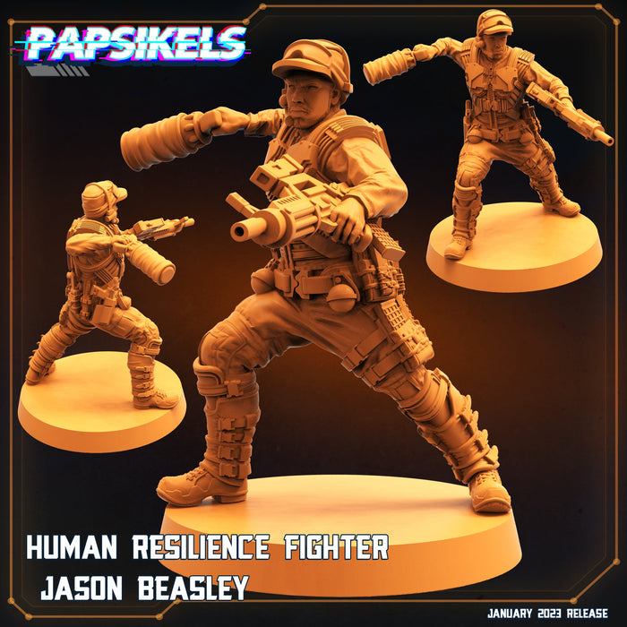 Human Resistance Fighter Miniatures | The Resistance | Sci-Fi Miniature | Papsikels TabletopXtra
