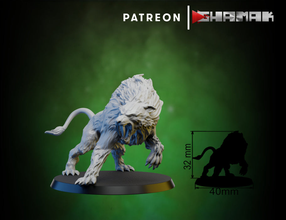 Hunter and Sabre wolf Miniatures | Ogres | Fantasy Miniature | Ghamak TabletopXtra