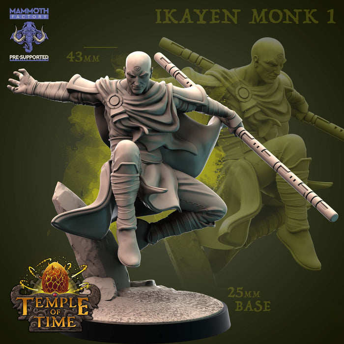 Ikayen Monk A | Temple of Time | Fantasy Miniature | Mammoth Factory TabletopXtra