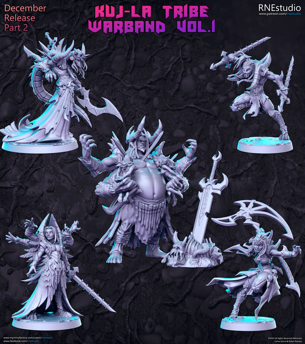Kuj-La Tribe Warband Miniatures (Full Set) | Fantasy Miniature | RN Estudio TabletopXtra