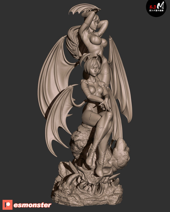 Morri & Lilit Duo | Pin-Up Miniature Statue | E.S Monster