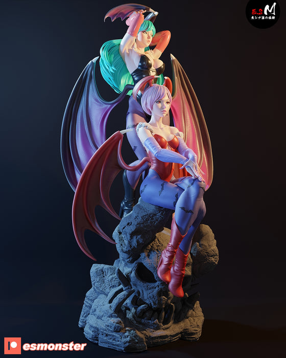 Morri & Lilit Duo | Pin-Up Miniature Statue | E.S Monster