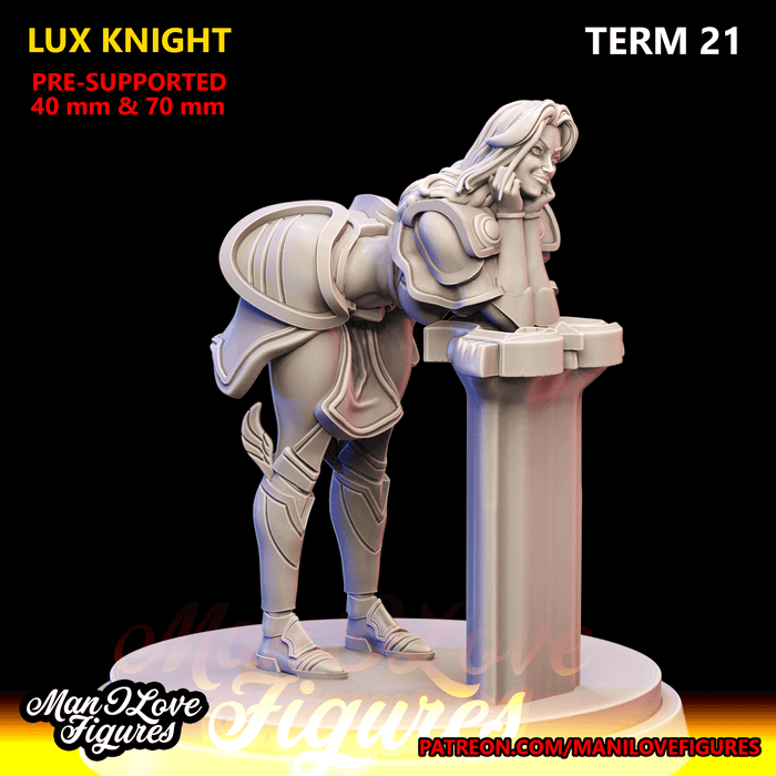 Lux Knight | Term 21 | Pin-Up Statue Fan Art Miniature Unpainted | Man I Love Figures