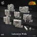 Laboratory Walls Scenery | Insane Inventions | Fantasy Miniature | Cast n Play TabletopXtra