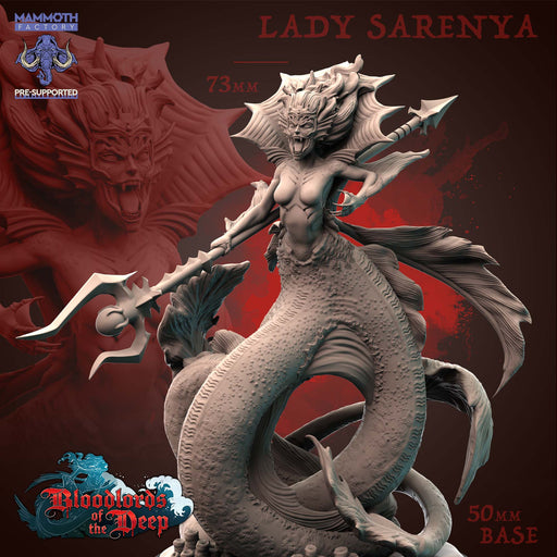 Lady Sarenya | Blood Lords of the Deep | Fantasy Miniature | Mammoth Factory TabletopXtra