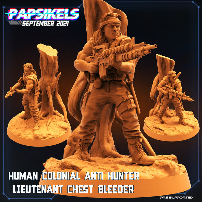 Lieutenant Chest Bleeder | Skull Hunters Vs Exterminators II | Sci-Fi Miniature | Papsikels TabletopXtra