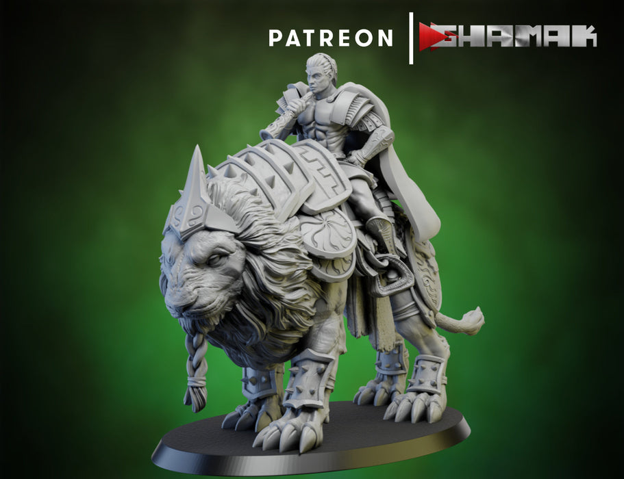 Lion Mounted 3 | Spartancast | Sci-Fi Miniature | Ghamak TabletopXtra