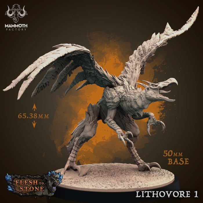 Lithovore 1 | Flesh to Stone | Fantasy Miniature | Mammoth Factory TabletopXtra