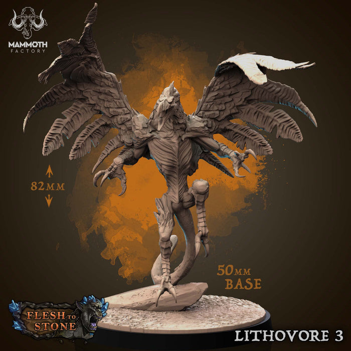 Lithovore 3 | Flesh to Stone | Fantasy Miniature | Mammoth Factory TabletopXtra