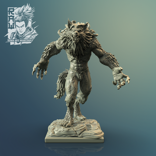 Lucano (Wolf Form) | RAW June 22 | Fantasy Miniature | Ronin Arts Workshop TabletopXtra