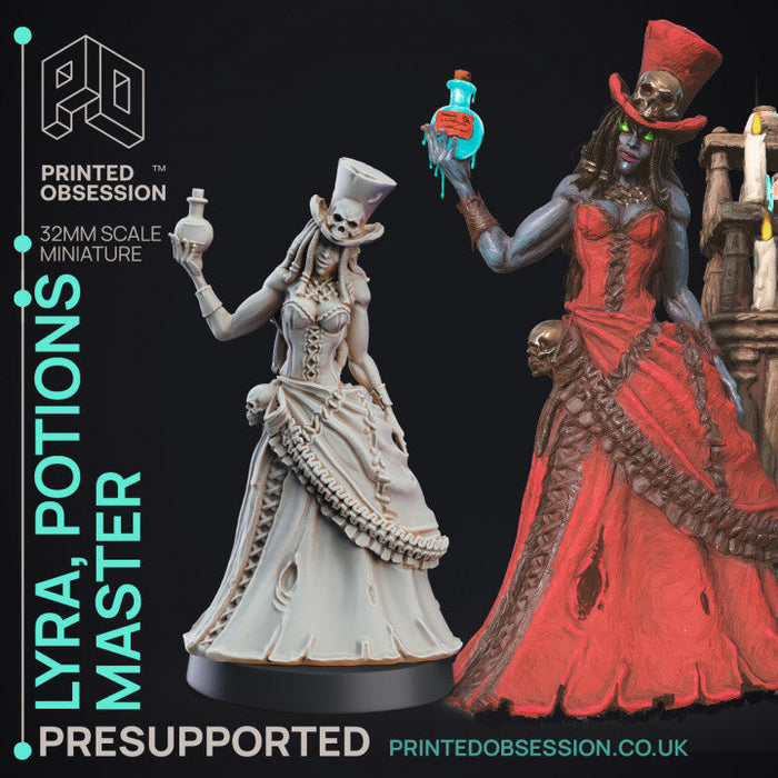 Lyra Potions Master | Puppet Masters Travelling Show | Fantasy Miniature | Printed Obsession TabletopXtra