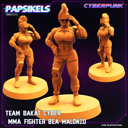 MMA Fighter Bea Malonzo | Skelepunk Takeover | Sci-Fi Miniature | Papsikels TabletopXtra