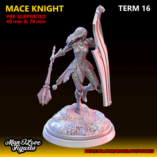 Mace Knight | Term 16 | Fantasy Miniature | Man I Love Figures TabletopXtra