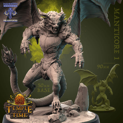 Manticore A | Temple of Time | Fantasy Miniature | Mammoth Factory TabletopXtra