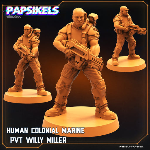 Marine PVT Willy Millier | Omegas Space Rambutan Expedition | Sci-Fi Miniature | Papsikels TabletopXtra