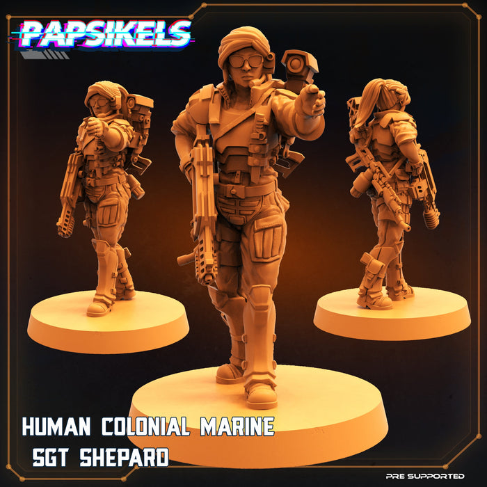 Marine SGT Shepard | Omegas Space Rambutan Expedition | Sci-Fi Miniature | Papsikels TabletopXtra