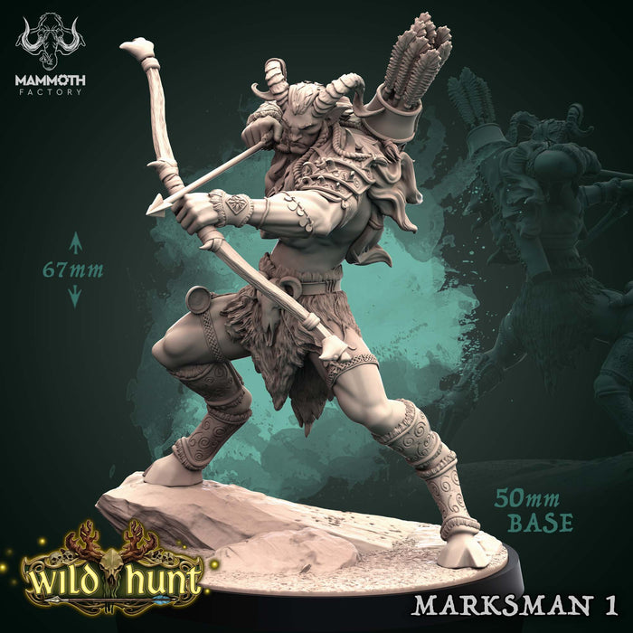 Marksman 1 | Wild Hunt | Fantasy Miniature | Mammoth Factory TabletopXtra