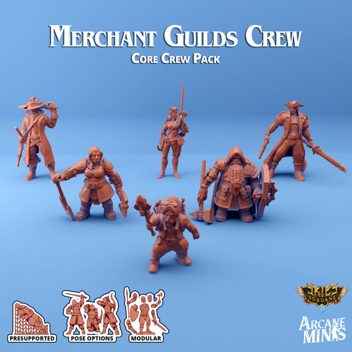 Merchant Guild Crew (Core) | Skies of Sordane | Fantasy Miniature | Arcane Minis TabletopXtra