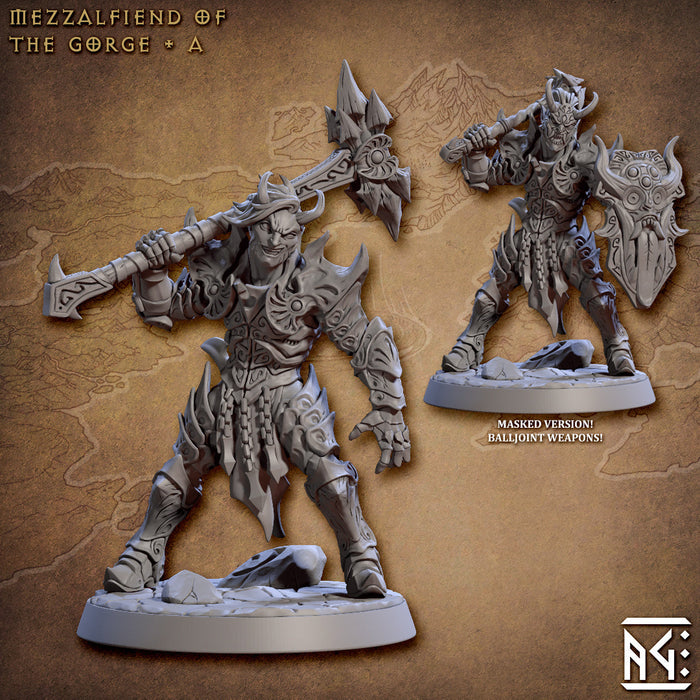 Mezzalfiends of the Gorge | The Demon King's Spawn | Fantasy Miniature | Artisan Guild TabletopXtra