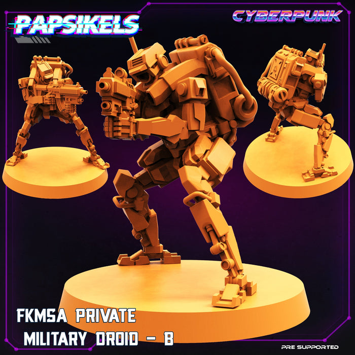 Military Droid Miniatures | Skelepunk Gang Wars | Sci-Fi Miniature | Papsikels TabletopXtra