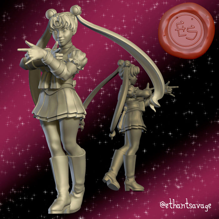 Moon | Sailor Scouts | Fantasy Miniature | Ethan Savage Studios TabletopXtra