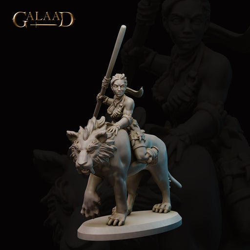 Mounted Amazonian w/ Spear | Amazons & Nagas | Fantasy Miniature | Galaad Miniatures TabletopXtra