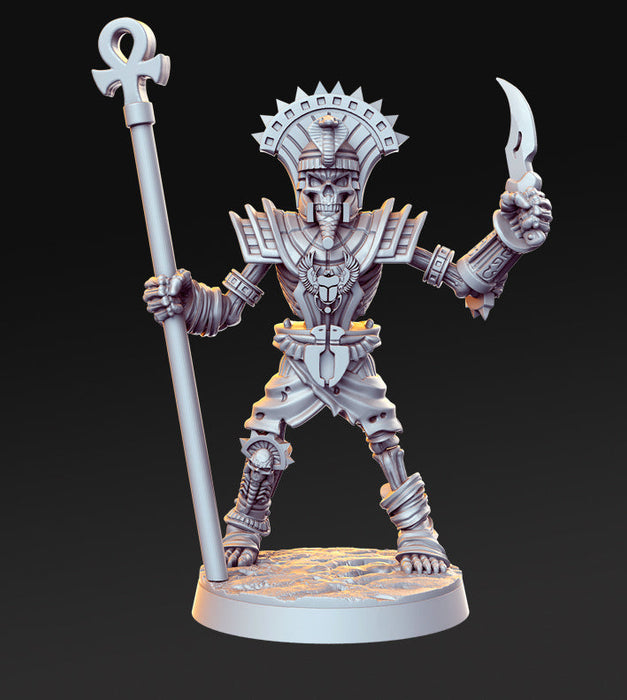 Mummy w/ Dagger and Staff | The Sands of Time | Fantasy Miniature | RN Estudio TabletopXtra