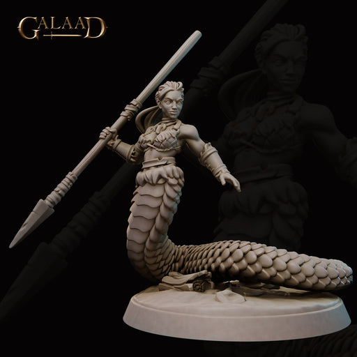 Naga Amazonian w/ Spear | Amazons & Nagas | Fantasy Miniature | Galaad Miniatures TabletopXtra