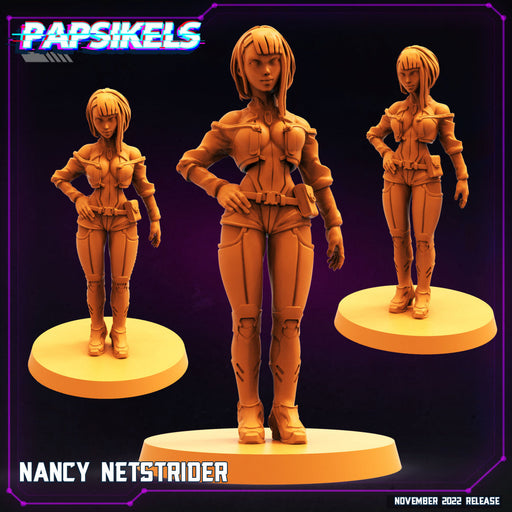 Nancy Netstrider | Cyberpunk | Sci-Fi Miniature | Papsikels TabletopXtra
