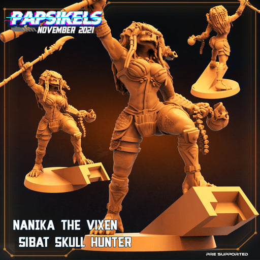 Nanika the Vixen Sibat Skull Hunter | Skull Hunters III The Bone Clan | Sci-Fi Miniature | Papsikels TabletopXtra