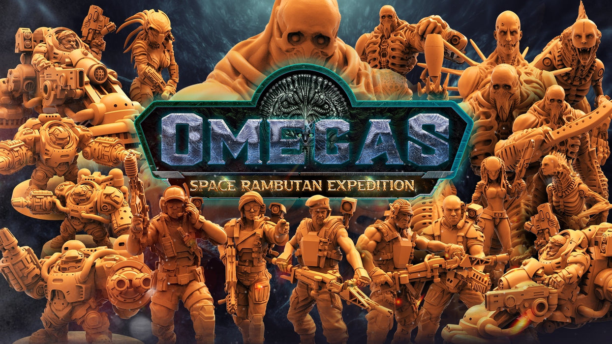 Omegas Space Rambutan Expedition Miniatures (Full Set) | Sci-Fi Miniature | Papsikels TabletopXtra