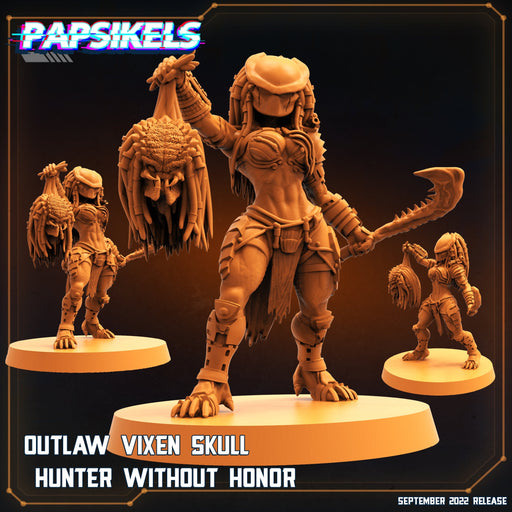 Outlaw Vixen Skull Hunter Without Honor | Alien Wars II | Sci-Fi Miniature | Papsikels TabletopXtra