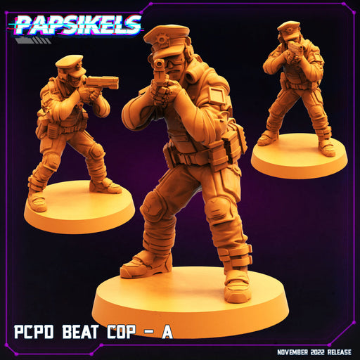 PCPD Beat Cop A | Cyberpunk | Sci-Fi Miniature | Papsikels TabletopXtra