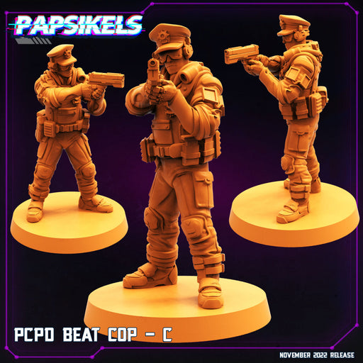 PCPD Beat Cop C | Cyberpunk | Sci-Fi Miniature | Papsikels TabletopXtra