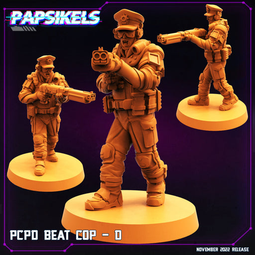 PCPD Beat Cop D | Cyberpunk | Sci-Fi Miniature | Papsikels TabletopXtra