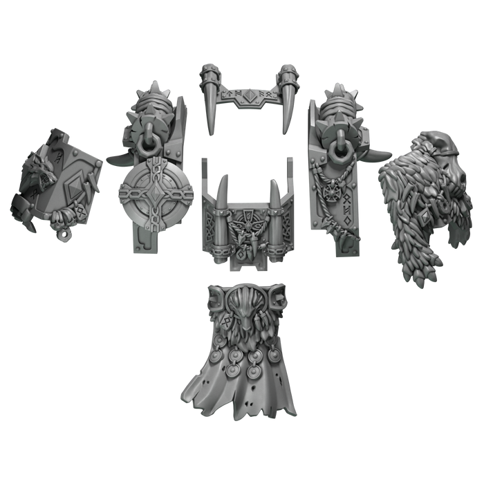 Ancient Armour Upgrade Kit | Primal Hounds | Grey Tide Studio | Sci-Fi Grimdark Custom Bitz Wargaming Miniatures 28mm 32mm
