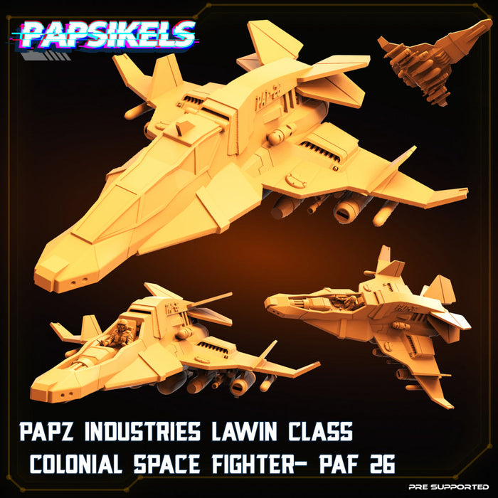 Papz Industries Lawin Class Colonial Space Fighter PAF 26 | Sci-Fi Specials | Sci-Fi Miniature | Papsikels TabletopXtra