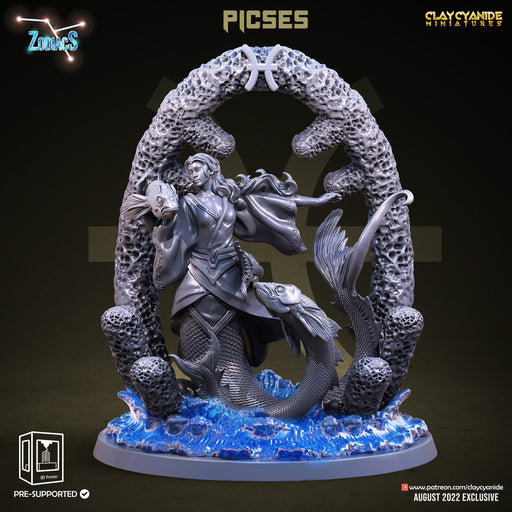 Pisces | Zodiacs | Fantasy Miniature | Clay Cyanide TabletopXtra