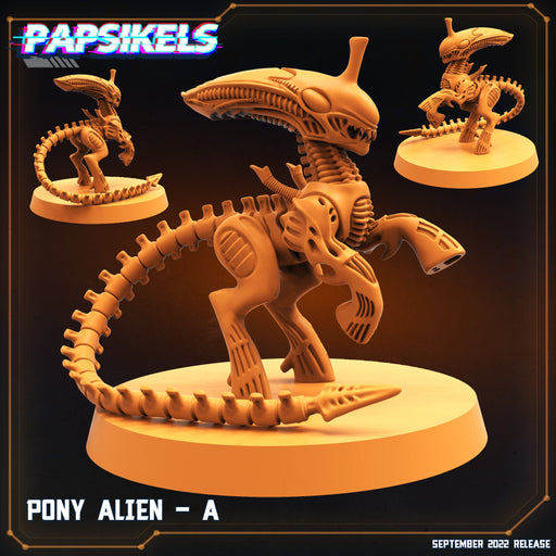 Pony Alien A | Alien Wars II | Sci-Fi Miniature | Papsikels TabletopXtra