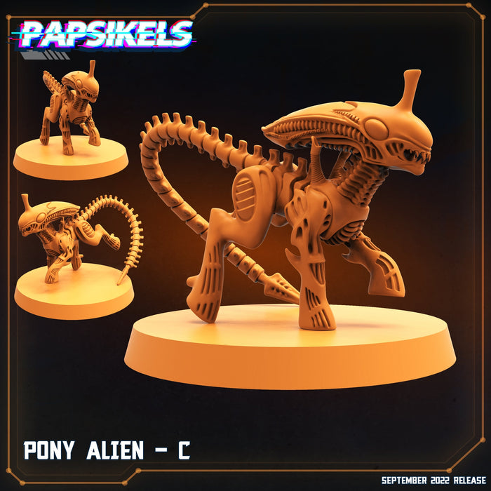 Pony Alien C | Alien Wars II | Sci-Fi Miniature | Papsikels TabletopXtra