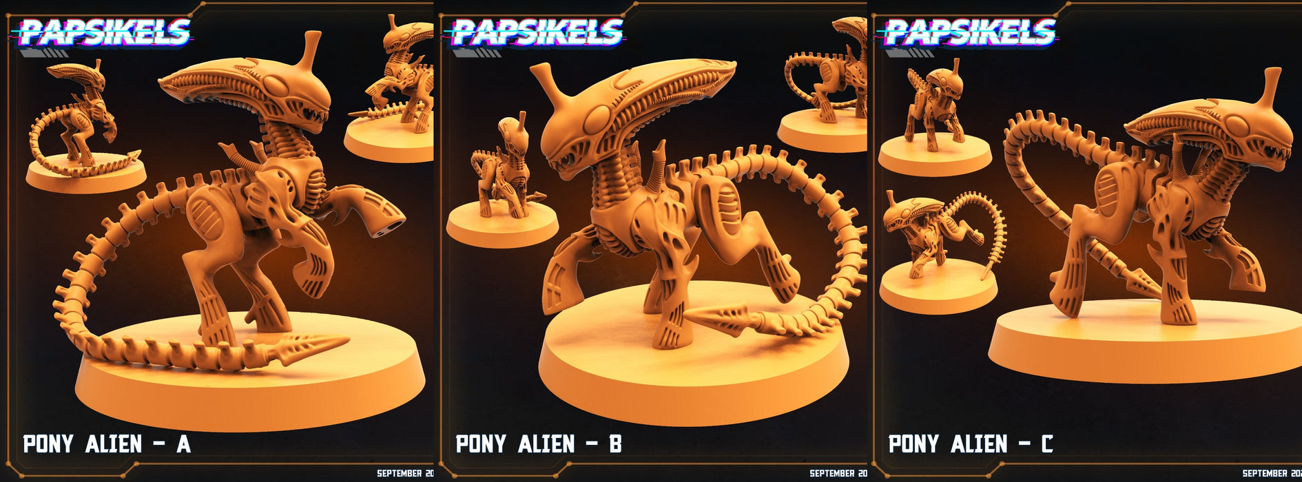 Pony Alien Miniatures | Alien Wars II | Sci-Fi Miniature | Papsikels TabletopXtra