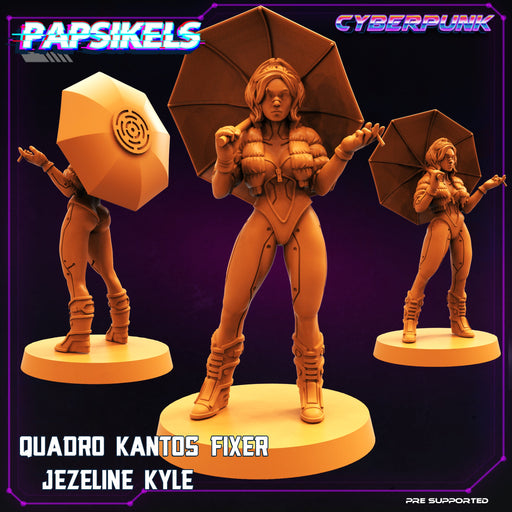 Quadro Kantos Fixer Jezeline Kyle | Cyberpunk | Sci-Fi Miniature | Papsikels TabletopXtra